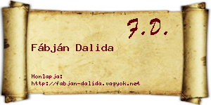 Fábján Dalida névjegykártya