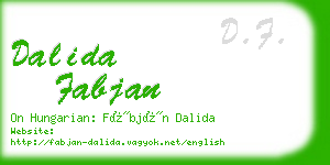 dalida fabjan business card